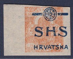SCS Croatia 1918 wrong overprint type