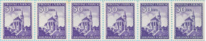 Provinz Laibach: Plate error on 50c stamp - telegraph lines