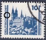 GDR DDR 1990 Meissen postage stamp plate flaw 3344I