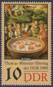 GDR postage stamp error Thomas Müntzer 3270I
