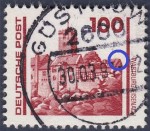 GDR DDR 1990 Wartburg castle Eisenach postage stamp plate flaw 3350IV