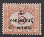 Italy Dalamatia stamp overprint error: printers block