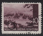 White dot in the lower lake above the letter I of NEZAVISNA