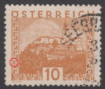 Austria, 1929 postage stamp error: Burg Güssing