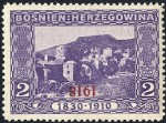 Inverted overprint on 2 heller stamp of the Commemorative Issue
