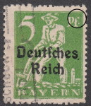 Germany, stamp error: Broken letter f in pf on the stamp