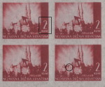 Deformed numeral 2 in denomination (the first stamp)