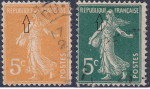 France, Sower by Roty stamp, 5 centimes, Types I and IIA