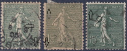 France, type Sower of Roty stamp, Types IV, V and VI