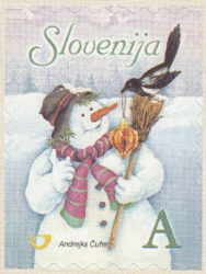 Slovenia, New Year stamp Type I (2006): perforation wavy, wide, corners pointed