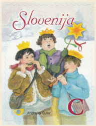Slovenia, Christmas stamp Type III (2008): perforation wavy, narrow; raster fine