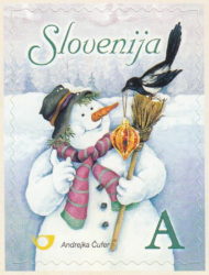 Slovenia, New Year stamp Type III (2008): perforation wavy, narrow; raster fine