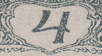 Ljubljana print: base of the numeral 4 is flat
