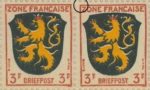 Germany (French Occupation Zone) stamp plate error: Upper left corner damaged