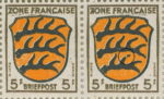 Germany (French Occupation Zone) stamp plate error: Notch on the lower horn