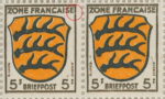 Germany (French Occupation Zone) stamp plate error: Upper right corner damaged