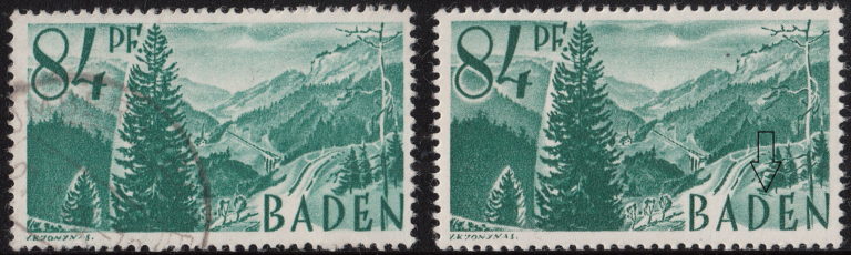 Germany, Baden postage stamp: Höllental Types I and II