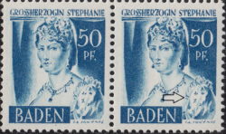 Germany, Baden postage stamp: Grand Duchess Stephanie: Types II and I