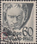Germany, Rheinland-Pfalz postage stamp: Beethoven, Type VI