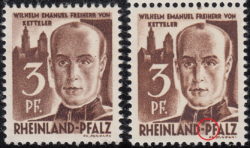 Germany, Rheinland-Pfalz postage stamp: Kettler, Types I and II