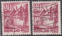 Germany, Rheinland-Pfalz postage stamp: Winery, Types III and IV