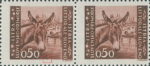 Slovene Littoral postage stamp flaw Brown dot on the lower frame.