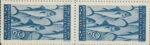 Slovene Littoral postage stamp flaw Long belly fin on the fifth fish.
