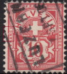Switzerland Cross and Numeral Incision in the left frame next to the letter N of FRANCO