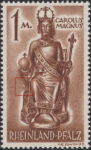 Germany Rheinland-Pfalz postage stamp error:  White hook below left armrest.