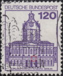 Germany postage stamp error Vertical fugue above second and third entrance broken