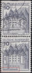 Germany postage stamp error Inscription SCHLOSS GLÜCKSBURG thick