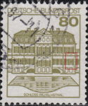 Germany postage stamp error The penultimate window on the first floor covered with color