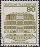 Germany postage stamp error Colored spot on the first dormer window