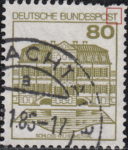 Germany postage stamp error Vertical stroke of letter T in BUNDESPOST tiner at the bottom