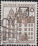 Germany postage stamp error Window of the top dormer connected with the frame