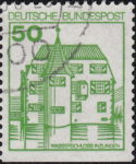 Germany postage stamp error Fuzzy inscription WASSERSCHLOSS INZLINGEN