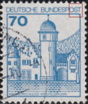 Germany postage stamp error Second letter S in BUNDESPOST broken