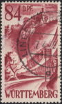 Germany Wuerttemberg postage stamp error: Upper right branch of the tree broken.