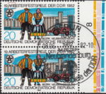 GDR Workers festival postage stamp plate flaw First letter R in ARBEITERFESTSPIELE deformed.
