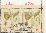 GDR 1982 Posionous Plants Calla Palustris postage stamp plate flaw Black dot next to the first D in DDR.