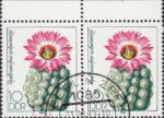 GDR 1983 Cactus plant Thelocactus schwarzii postage stamp plate flaw Numeral 3 in 1983 flat at the bottom.