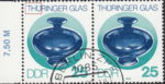 GDR 1983 Glass of Thuringia postage stamp plate flaw Colored dot on letter H of THÜRINGER.