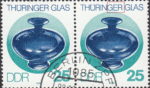 GDR 1983 Glass of Thuringia postage stamp plate flaw White dot on letter E of THÜRINGER.