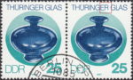 GDR 1983 Glass of Thuringia postage stamp plate flaw White dot on letter R of THÜRINGER.