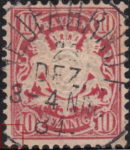 Germany Bavaria postage stamp error Lower left corner broken
