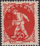 Germany Bavaria postage stamp plate flaw White dot in front of farmer’s face and chunk of dirt below his feet