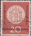 Germany Aschaffenburg stamp plate flaw BUND 255VI