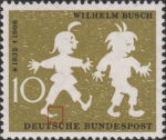Germany 1958 Wilhelm Busch Max Moritz stamp plate flaw BUND 281I