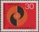 Germany postage stamp plate flaw Letter T in BUNDESPOST damaged on the right BUND 679II