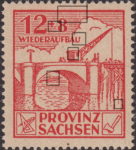 Soviet occupation zone Germany Saxony Province stamp type Scratch on operators cab